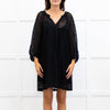 Club Monaco Black Lace Short Dress With Slip