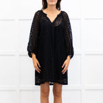 Club Monaco Black Lace Short Dress With Slip
