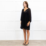 Club Monaco Black Lace Short Dress With Slip