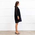 Club Monaco Black Lace Short Dress With Slip