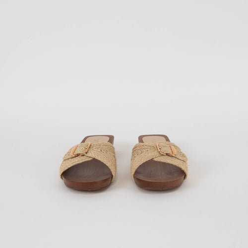 Gabriela Hearst Clover Sandal in Cream Leather Jute