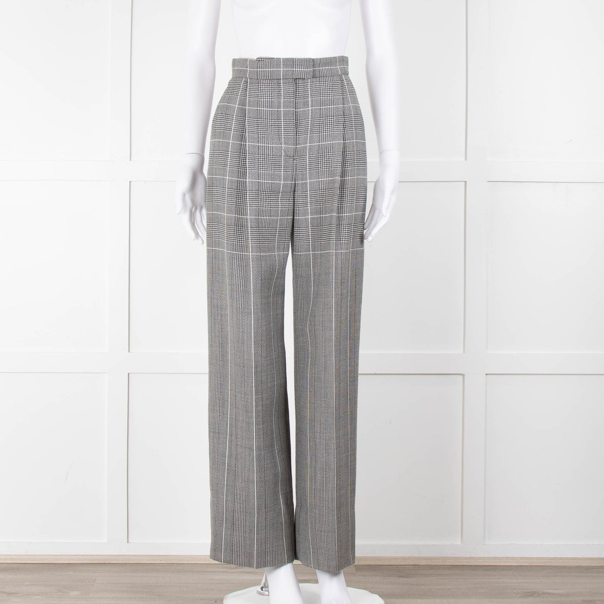 Alberta Ferretti Prince of Wales Check Wide Leg Trousers