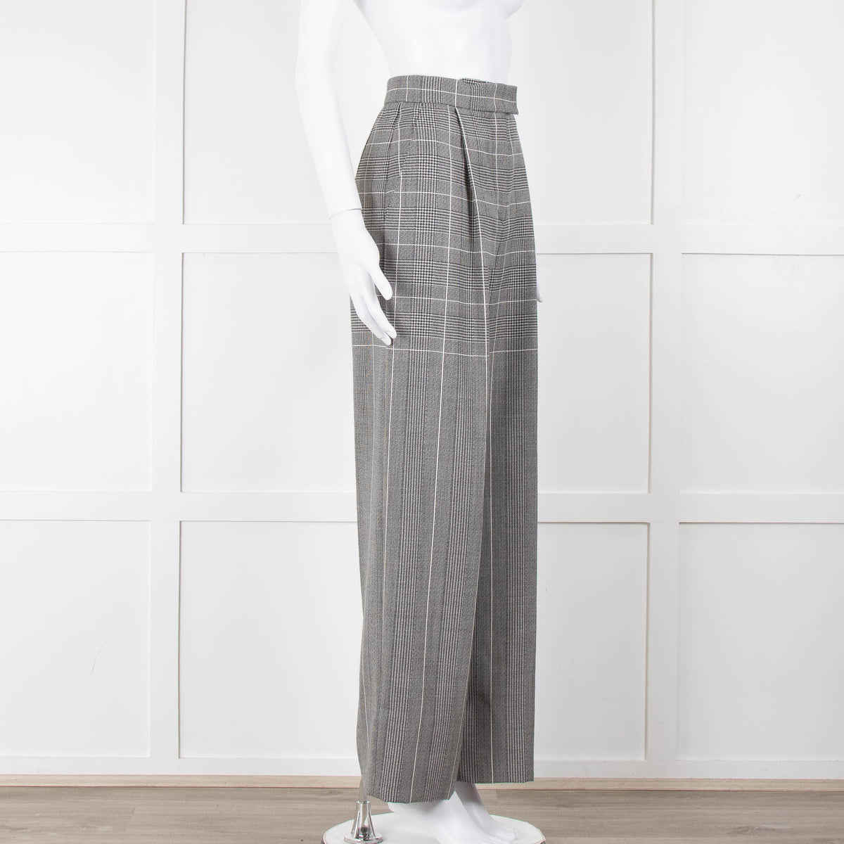 Alberta Ferretti Prince of Wales Check Wide Leg Trousers