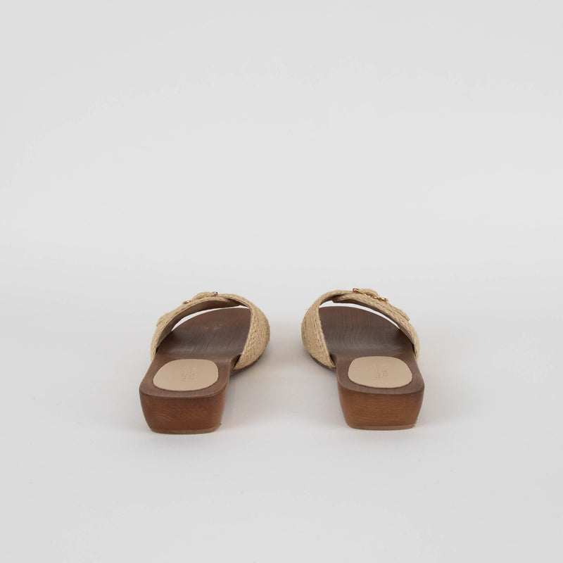 Gabriela Hearst Clover Sandal in Cream Leather Jute