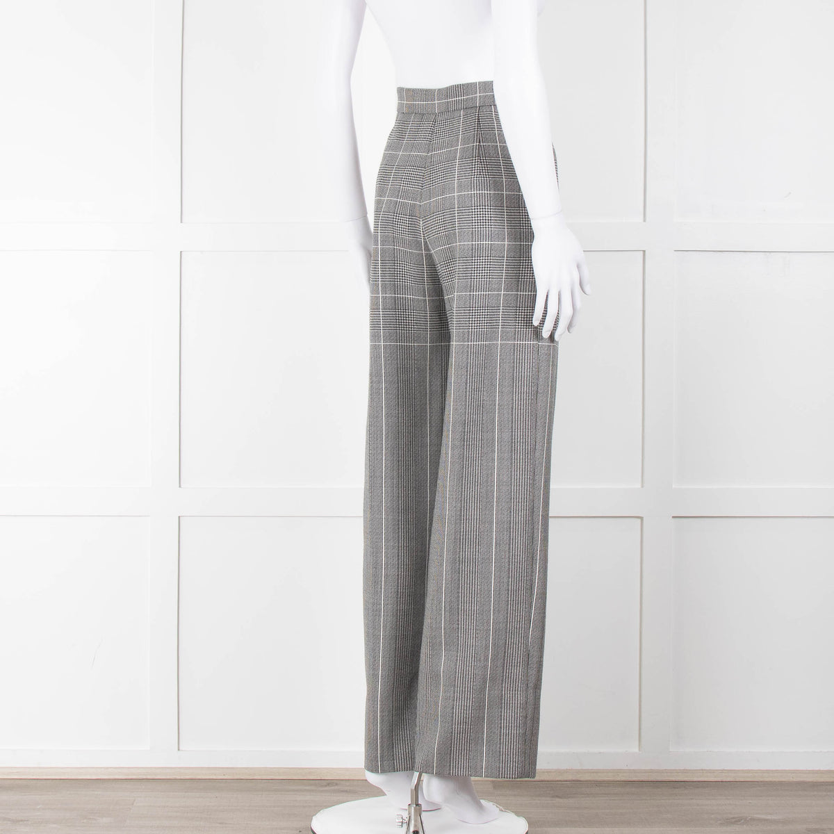 Alberta Ferretti Prince of Wales Check Wide Leg Trousers