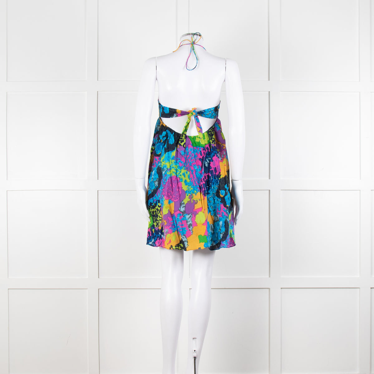 Tibi Multi Coloured Tie Back Camisole Dress