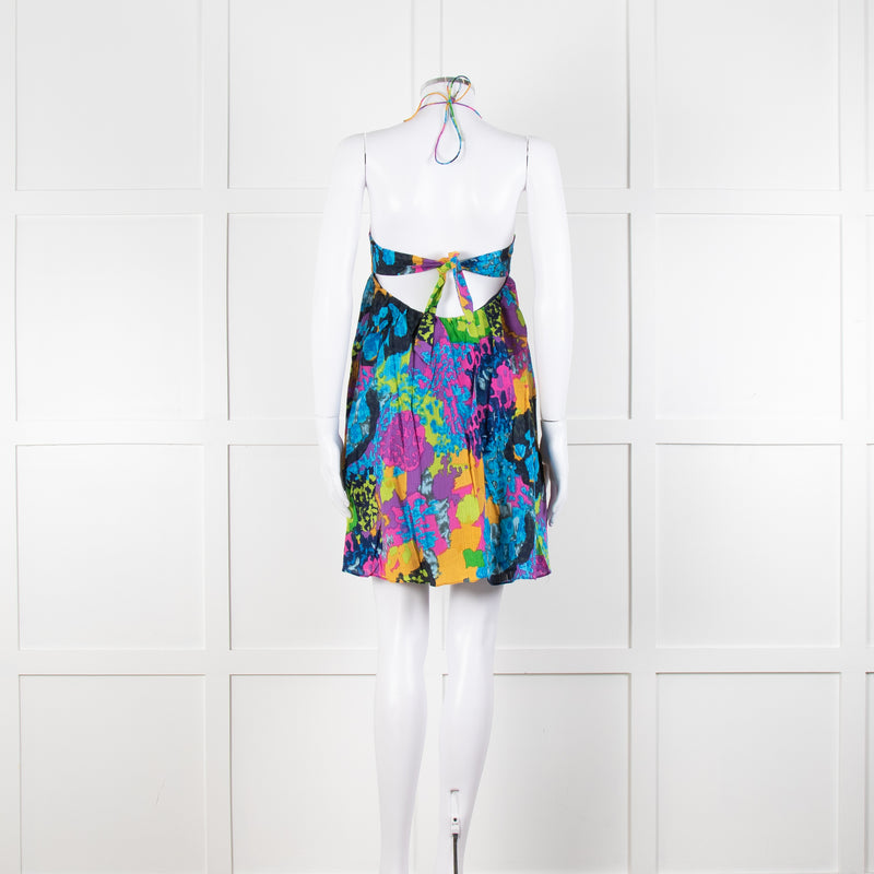 Tibi Multi Coloured Tie Back Camisole Dress