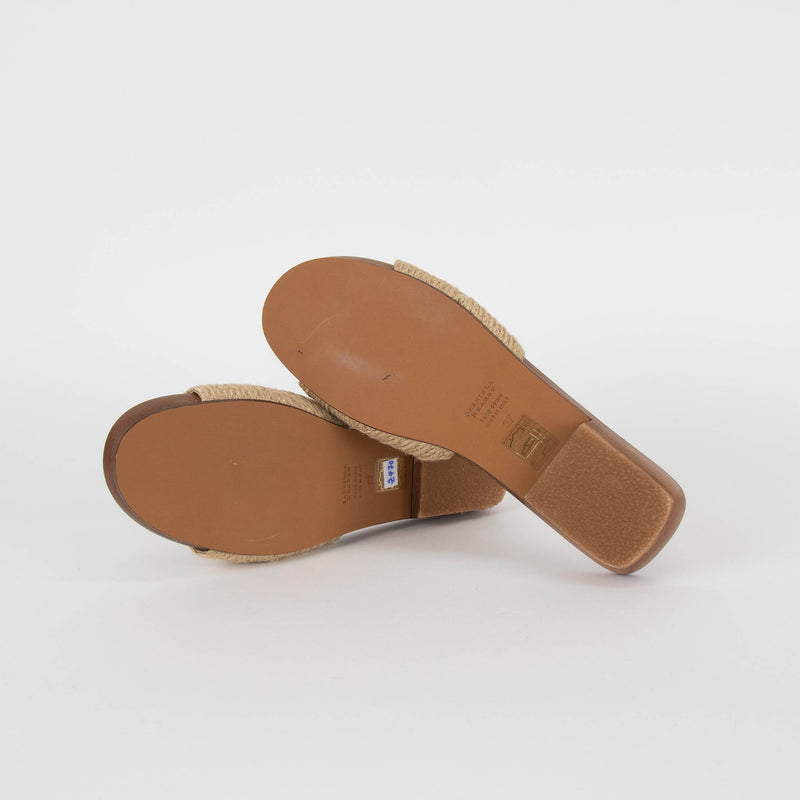 Gabriela Hearst Clover Sandal in Cream Leather Jute
