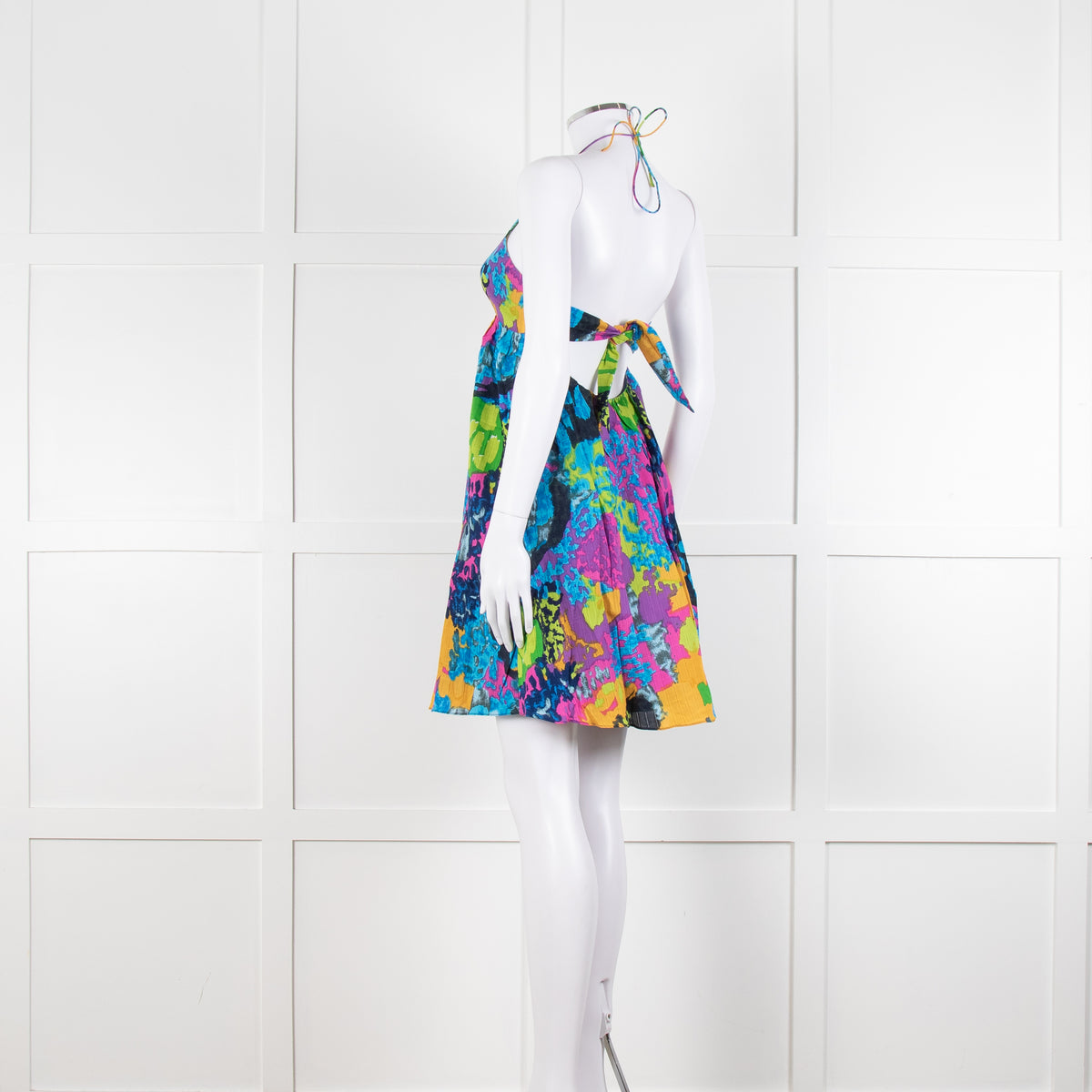 Tibi Multi Coloured Tie Back Camisole Dress