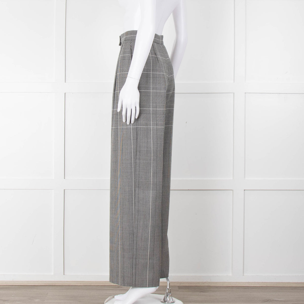 Alberta Ferretti Prince of Wales Check Wide Leg Trousers