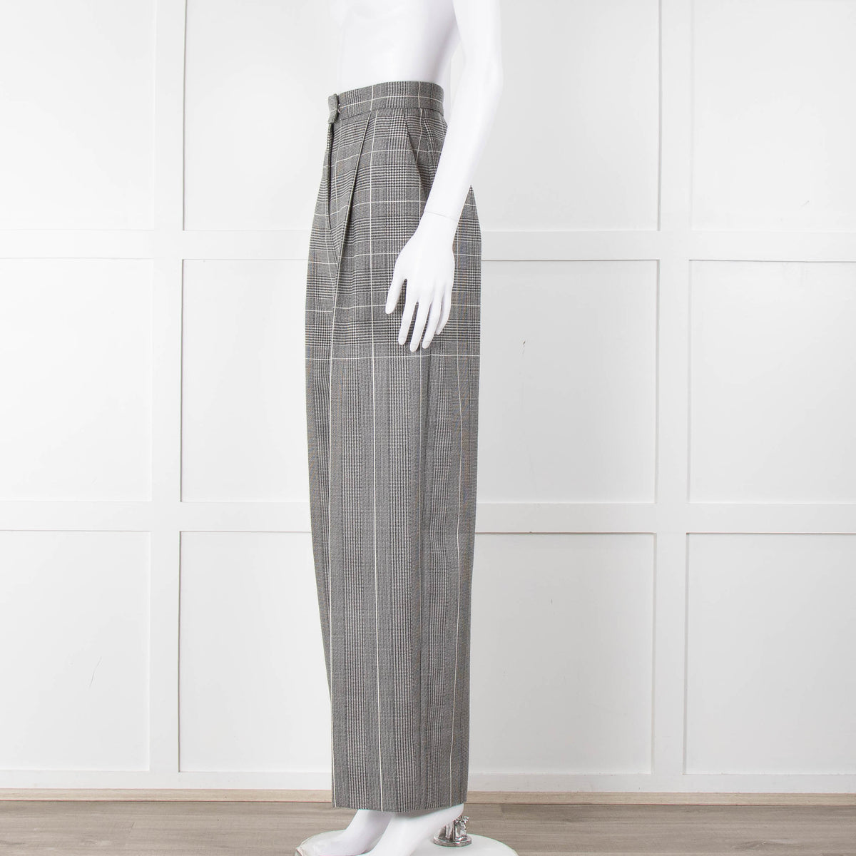 Alberta Ferretti Prince of Wales Check Wide Leg Trousers