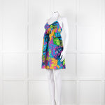 Tibi Multi Coloured Tie Back Camisole Dress