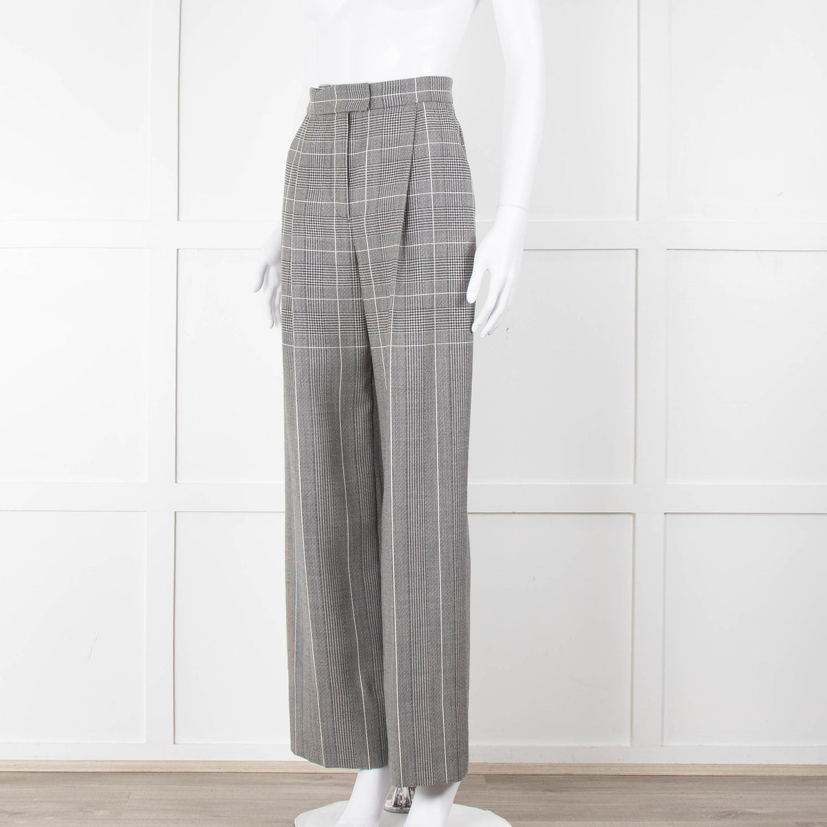 Alberta Ferretti Prince of Wales Check Wide Leg Trousers