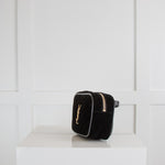 Saint Laurent Velour Matelasse Monogram Lou Velvet Belt Bag