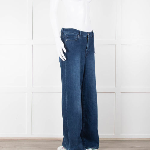 Frame Dark Denim Le Slim Palazzo Jeans