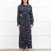 Rixo Black Madison Floral Tie Back Shirt Dress