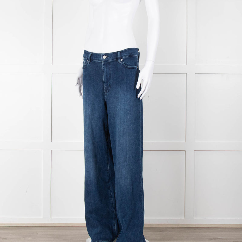 Frame Dark Denim Le Slim Palazzo Jeans