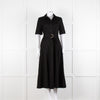 Me + Em Black Belted Midi Shirt Dress