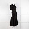Me + Em Black Belted Midi Shirt Dress