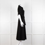 Me + Em Black Belted Midi Shirt Dress