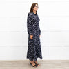 Rixo Black Madison Floral Tie Back Shirt Dress