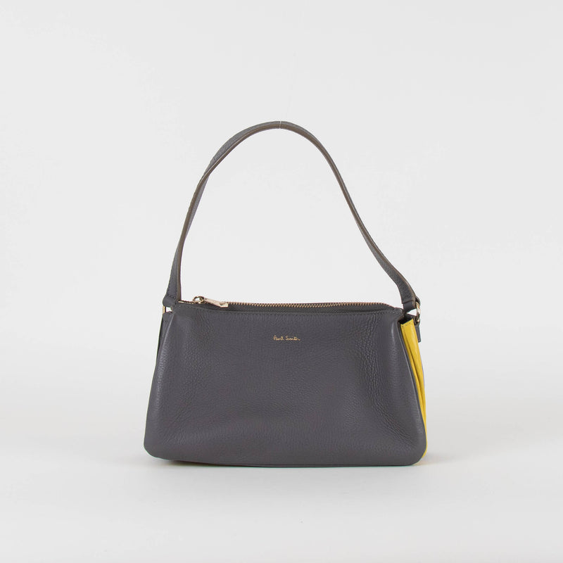 Paul Smith Grey Yellow Purple Soft Pochette Bag