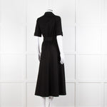 Me + Em Black Belted Midi Shirt Dress