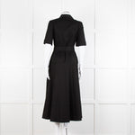 Me + Em Black Belted Midi Shirt Dress