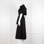 Me + Em Black Belted Midi Shirt Dress