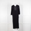 Max Mara Leisure Navy Maxi Stretch Cotton Hooded Maxi Dress