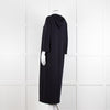 Max Mara Leisure Navy Maxi Stretch Cotton Hooded Maxi Dress
