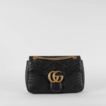 Gucci Black Marmont Large Leather Bag