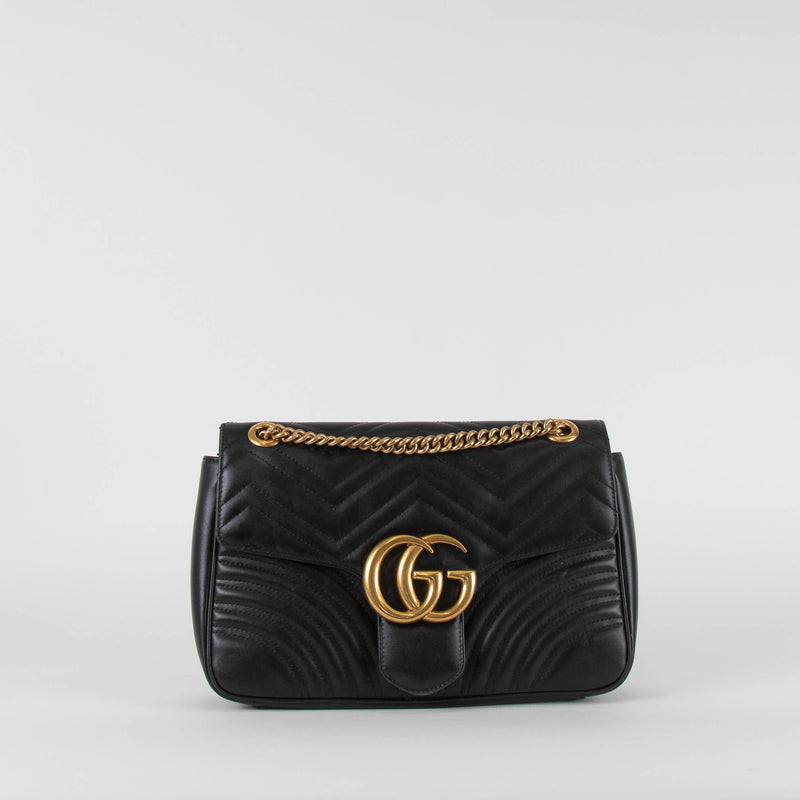 Gucci Black Marmont Large Leather Bag