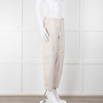 Transit Par Such Cream Twill Drop Crotch Trousers