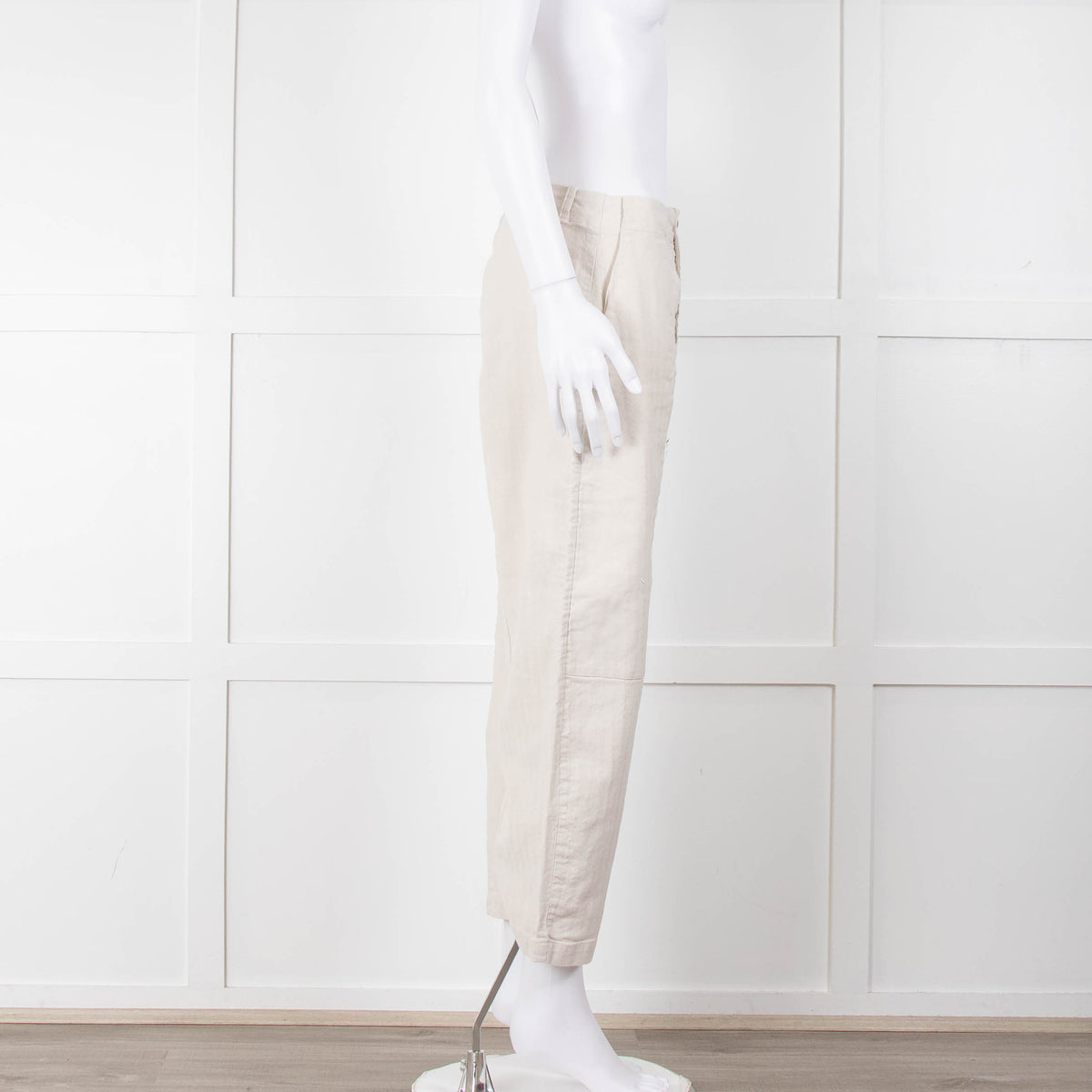 Transit Par Such Cream Twill Drop Crotch Trousers