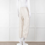 Transit Par Such Cream Twill Drop Crotch Trousers