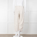 Transit Par Such Cream Twill Drop Crotch Trousers