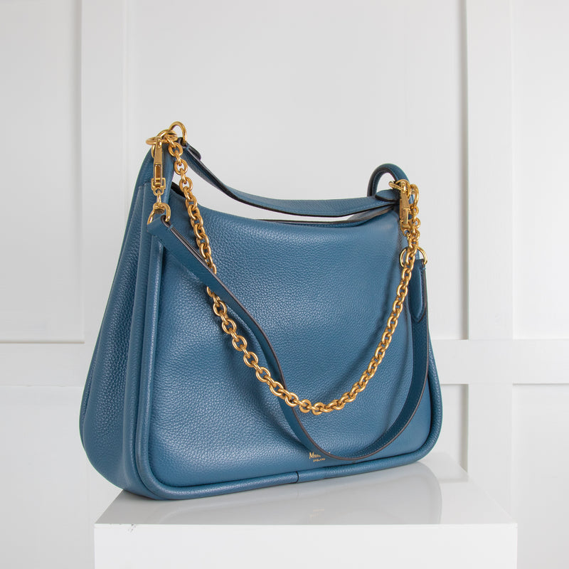 Mulberry Blue Leighton Leather Shoulder Bag