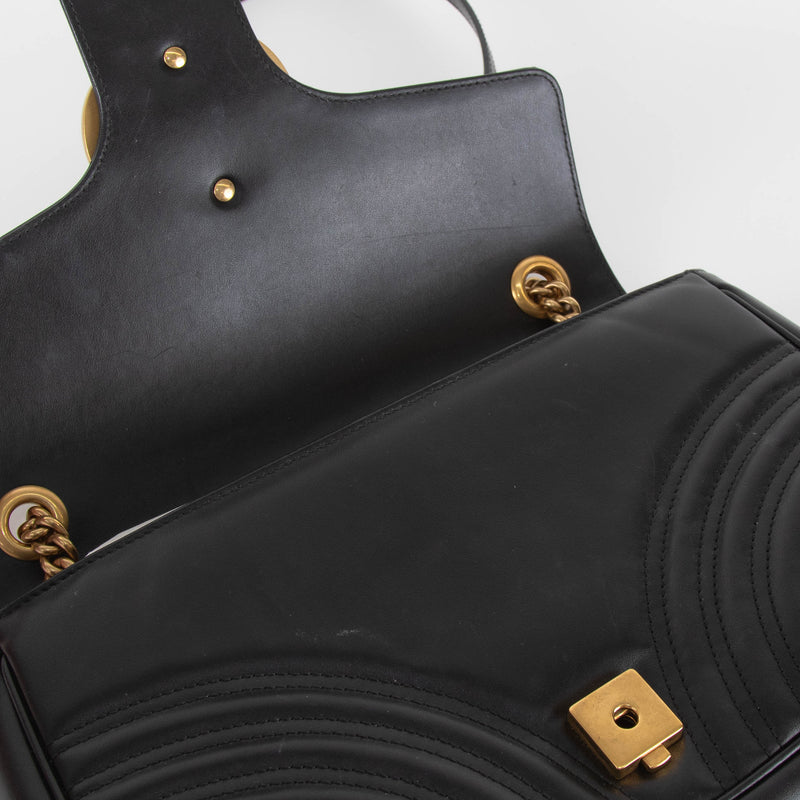 Gucci Black Marmont Large Leather Bag