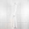 Jane Cream Cady Frill Neck Midi Dress