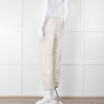 Transit Par Such Cream Twill Drop Crotch Trousers