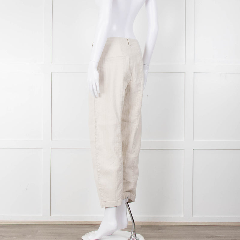 Transit Par Such Cream Twill Drop Crotch Trousers