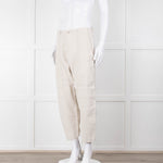 Transit Par Such Cream Twill Drop Crotch Trousers