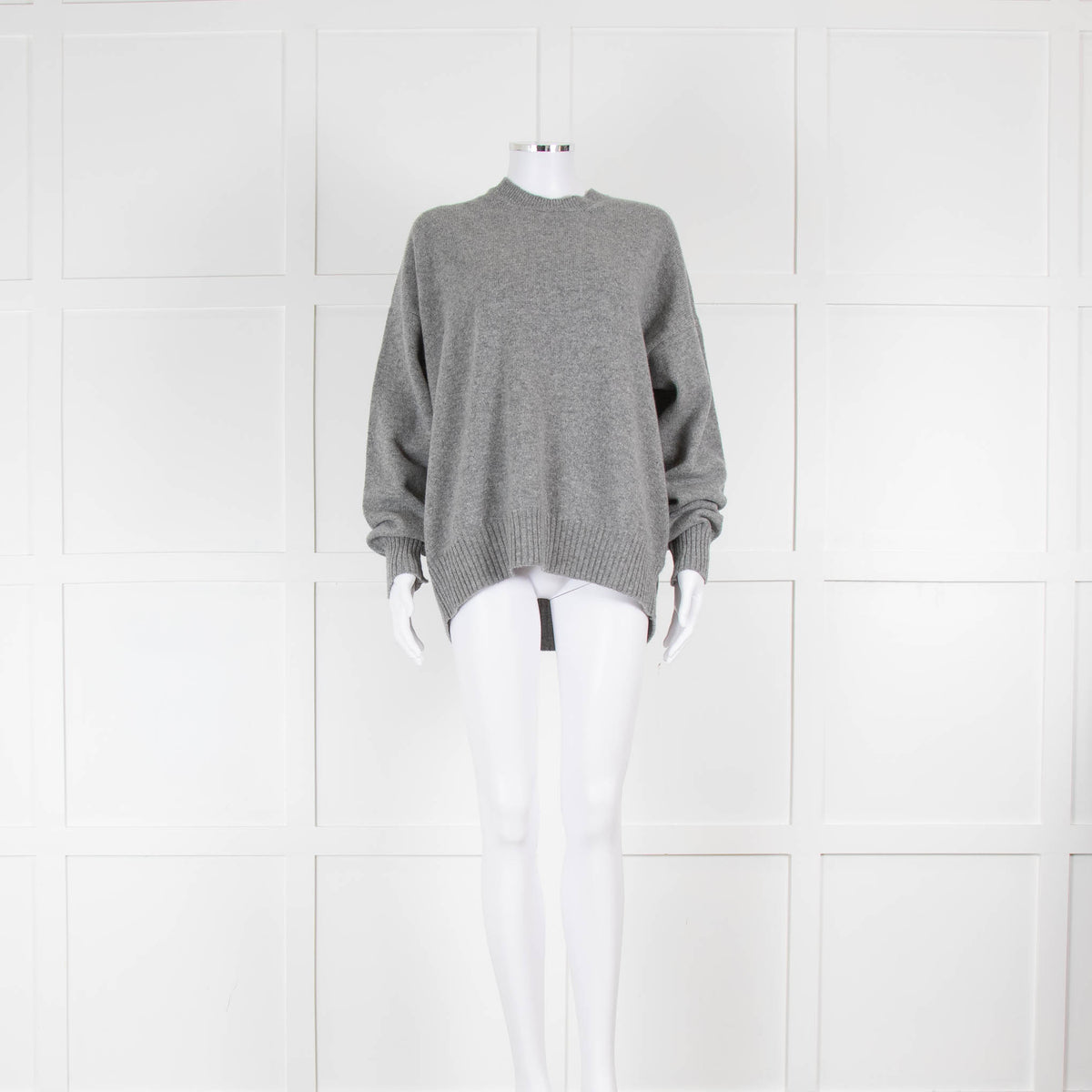 &DAUGHTER Innes Geelong Slouch Crewneck In Flannel Grey