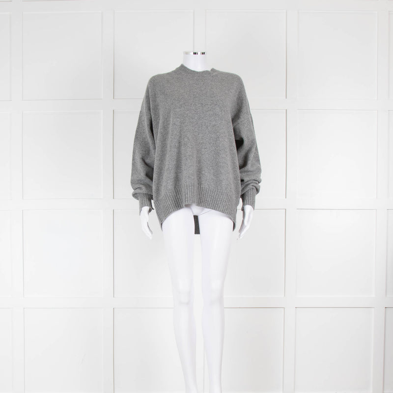 &DAUGHTER Innes Geelong Slouch Crewneck In Flannel Grey