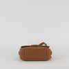 Carolina Herrera Tan Leather Cross Body Bag with Canvas Trim