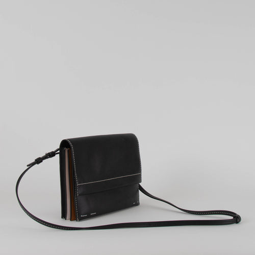 Proenza Schouler White Label Black Accordion Flap Bag