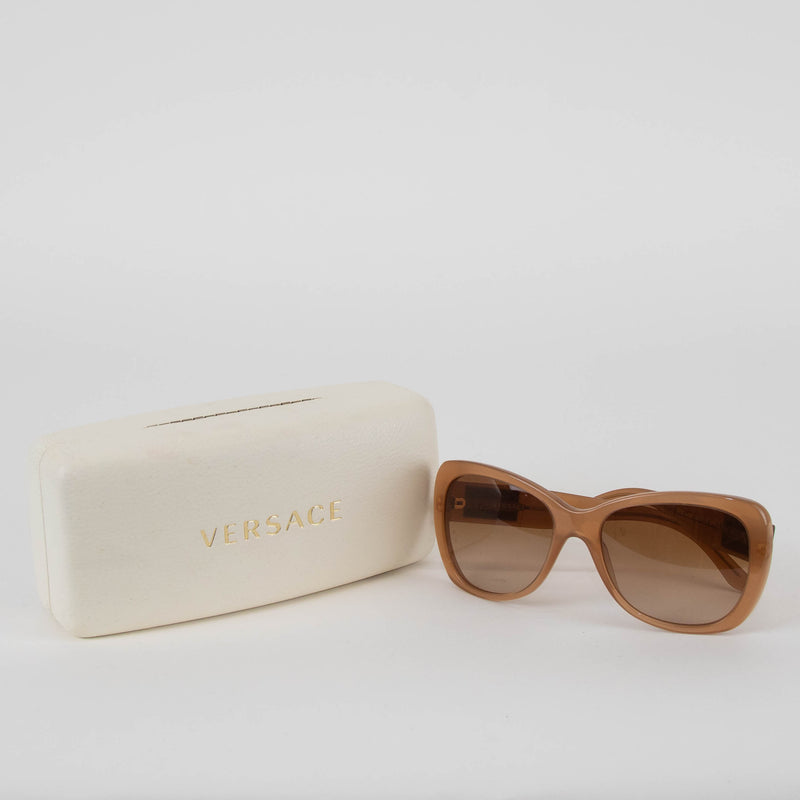 Versace Pale Brown Acetate Sunglasses