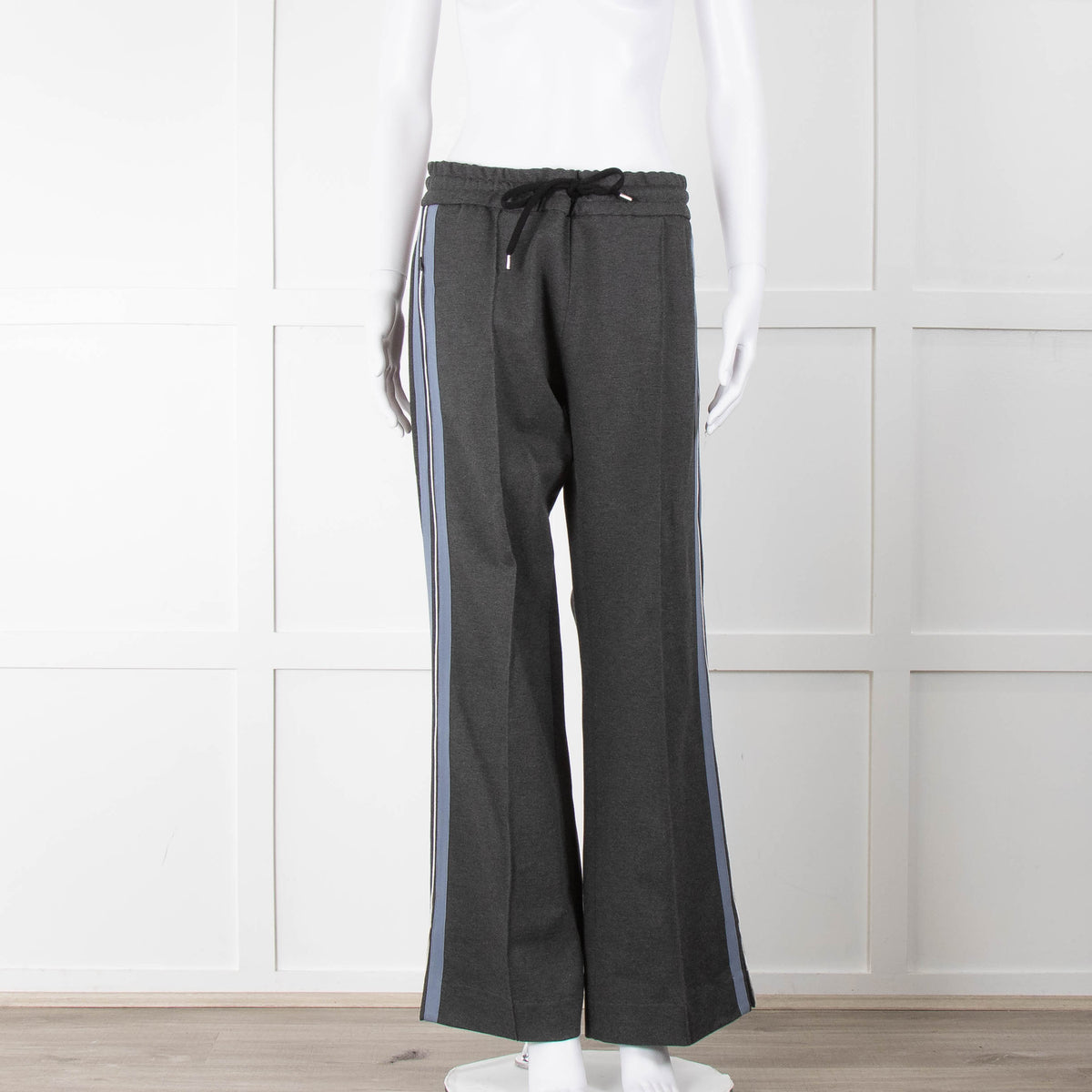 Clementine B Grey Stretch Wide Leg Trousers
