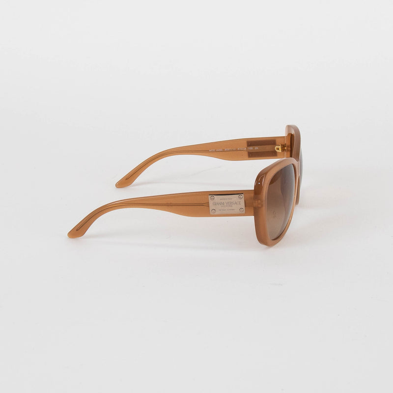 Versace Pale Brown Acetate Sunglasses